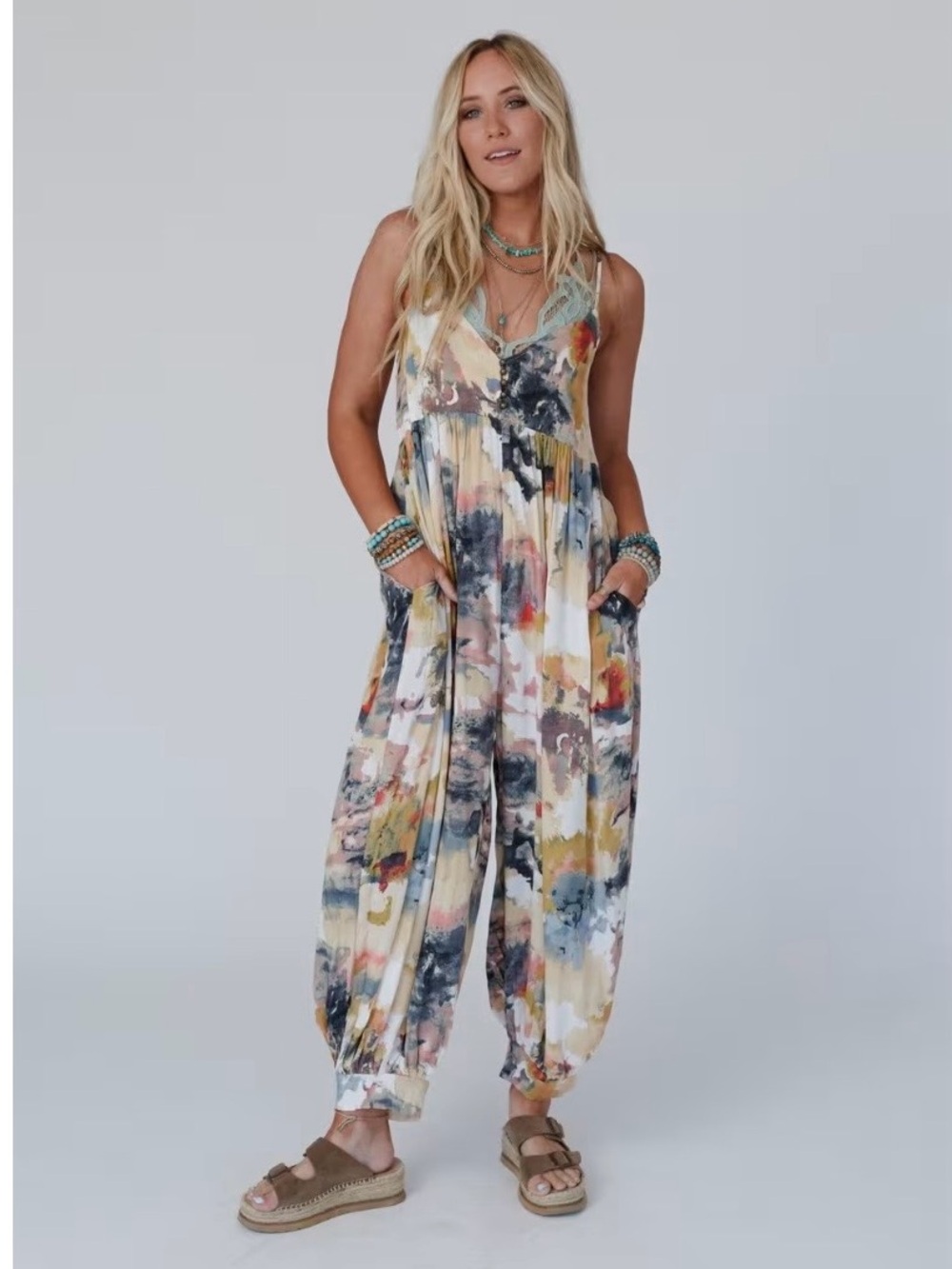 eesome Radiant Dusk Sleeveless Jumpsuit in Blue
